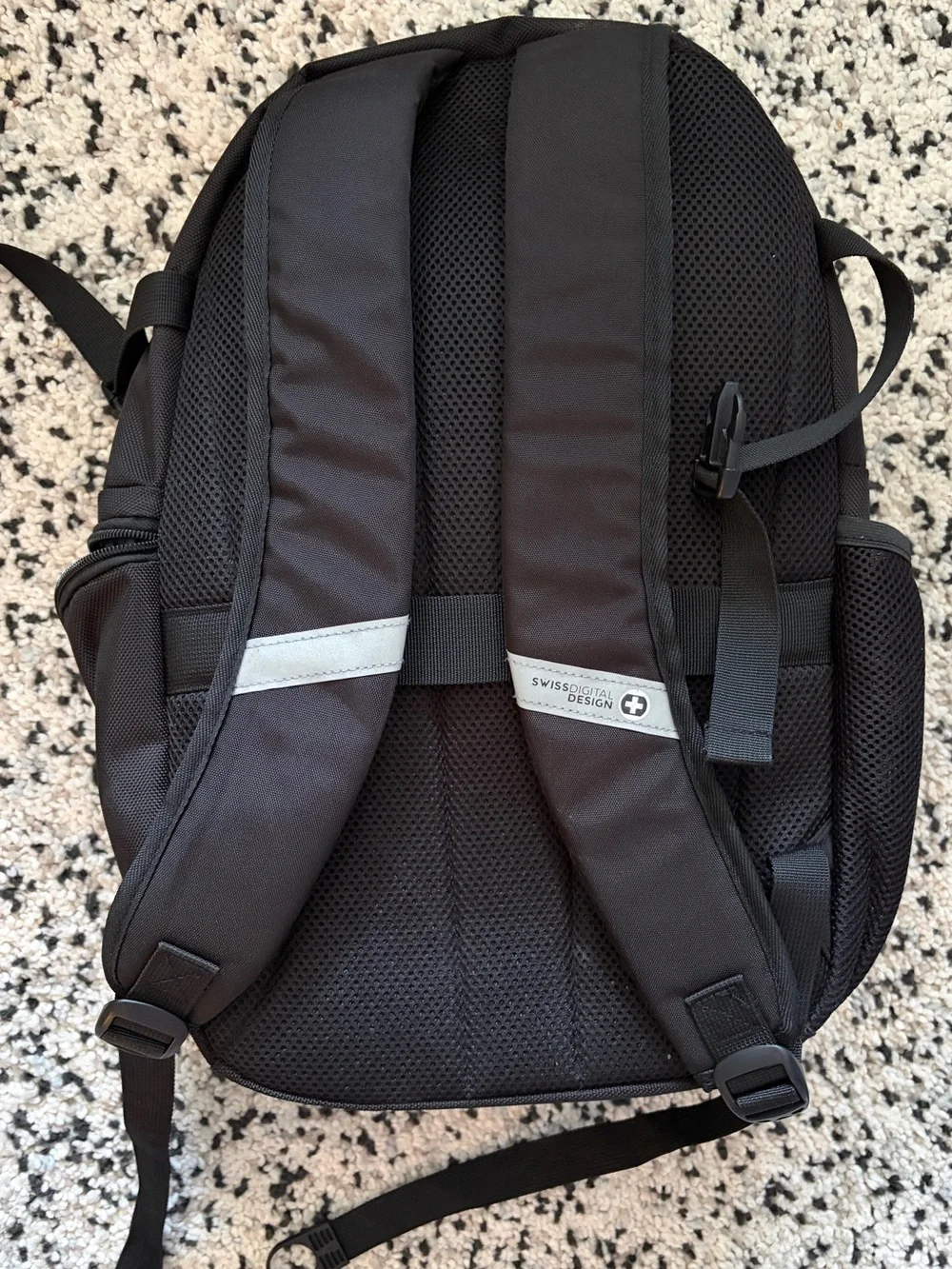 SwissDigital Business Laptop Backpack Black & Gray Camouflage | Brand New | Trav
